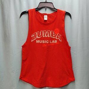 Zumba Fitness Orange Relaxed Sleeveless Tank Top